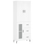 Highboard Weiß 69,5x34x180 cm Holzwerkstoff Highboard Weiß 69,5x34x180 cm Holzwerkstoff