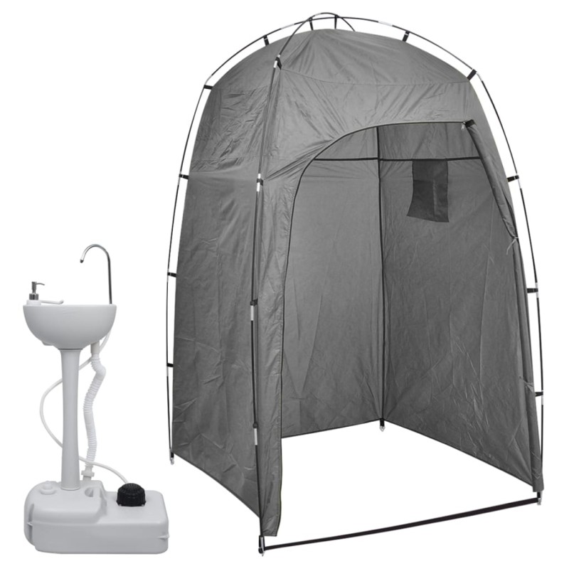 Tragbarer Camping-Handwaschbecken mit Zelt 20 L Tragbarer Camping-Handwaschbecken mit Zelt 20 L