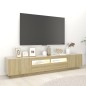 TV-Schrank mit LED-Leuchten Sonoma-Eiche 200x35x40 cm TV-Schrank mit LED-Leuchten Sonoma-Eiche 200x35x40 cm