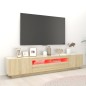 TV-Schrank mit LED-Leuchten Sonoma-Eiche 200x35x40 cm TV-Schrank mit LED-Leuchten Sonoma-Eiche 200x35x40 cm