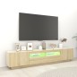 TV-Schrank mit LED-Leuchten Sonoma-Eiche 200x35x40 cm TV-Schrank mit LED-Leuchten Sonoma-Eiche 200x35x40 cm