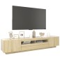 TV-Schrank mit LED-Leuchten Sonoma-Eiche 200x35x40 cm TV-Schrank mit LED-Leuchten Sonoma-Eiche 200x35x40 cm
