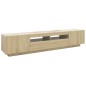 TV-Schrank mit LED-Leuchten Sonoma-Eiche 200x35x40 cm TV-Schrank mit LED-Leuchten Sonoma-Eiche 200x35x40 cm