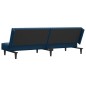 Schlafsofa 2-Sitzer mit Fußhocker Blau Samt Schlafsofa 2-Sitzer mit Fußhocker Blau Samt