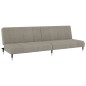 Schlafsofa 2-Sitzer mit Hocker Hellgrau Samt Schlafsofa 2-Sitzer mit Hocker Hellgrau Samt