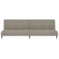 Schlafsofa 2-Sitzer mit Hocker Hellgrau Samt Schlafsofa 2-Sitzer mit Hocker Hellgrau Samt