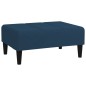 Schlafsofa 2-Sitzer mit 2 Kissen & Hocker Blau Samt Schlafsofa 2-Sitzer mit 2 Kissen & Hocker Blau Samt