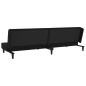 Schlafsofa 2-Sitzer mit 2 Kissen und Fußhocker Schwarz Samt Schlafsofa 2-Sitzer mit 2 Kissen und Fußhocker Schwarz Samt
