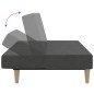 Schlafsofa 2-Sitzer mit Hocker Dunkelgrau Stoff Schlafsofa 2-Sitzer mit Hocker Dunkelgrau Stoff