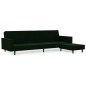 Schlafsofa 2-Sitzer mit Fußhocker Dunkelgrün Samt Schlafsofa 2-Sitzer mit Fußhocker Dunkelgrün Samt