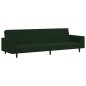 Schlafsofa 2-Sitzer mit Fußhocker Dunkelgrün Samt Schlafsofa 2-Sitzer mit Fußhocker Dunkelgrün Samt
