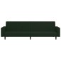 Schlafsofa 2-Sitzer mit Fußhocker Dunkelgrün Samt Schlafsofa 2-Sitzer mit Fußhocker Dunkelgrün Samt