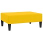 Schlafsofa 2-Sitzer mit 2 Kissen und Fußhocker Gelb Samt Schlafsofa 2-Sitzer mit 2 Kissen und Fußhocker Gelb Samt