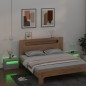 vidaXL Nachttische 2 Stk. mit LEDs Betongrau 60x35x40 cm vidaXL Nachttische 2 Stk. mit LEDs Betongrau 60x35x40 cm