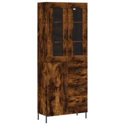Highboard Räuchereiche 69,5x34x180 cm Holzwerkstoff
