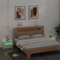 Nachttische 2 Stk. mit LEDs Hochglanz-Weiß 60x35x40 cm Nachttische 2 Stk. mit LEDs Hochglanz-Weiß 60x35x40 cm