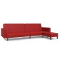 Schlafsofa 2-Sitzer mit Fußhocker Weinrot Kunstleder Schlafsofa 2-Sitzer mit Fußhocker Weinrot Kunstleder