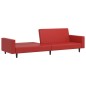 Schlafsofa 2-Sitzer mit Fußhocker Weinrot Kunstleder Schlafsofa 2-Sitzer mit Fußhocker Weinrot Kunstleder