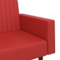 Schlafsofa 2-Sitzer mit Fußhocker Weinrot Kunstleder Schlafsofa 2-Sitzer mit Fußhocker Weinrot Kunstleder