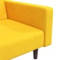 Schlafsofa 2-Sitzer mit 2 Kissen und Fußhocker Gelb Samt Schlafsofa 2-Sitzer mit 2 Kissen und Fußhocker Gelb Samt