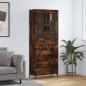 Highboard Räuchereiche 69,5x34x180 cm Holzwerkstoff Highboard Räuchereiche 69,5x34x180 cm Holzwerkstoff