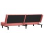 Schlafsofa 2-Sitzer mit Fußhocker Rosa Samt Schlafsofa 2-Sitzer mit Fußhocker Rosa Samt