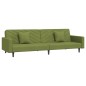 Schlafsofa 2-Sitzer mit 2 Kissen und Fußhocker Hellgrün Samt Schlafsofa 2-Sitzer mit 2 Kissen und Fußhocker Hellgrün Samt