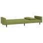 Schlafsofa 2-Sitzer mit 2 Kissen und Fußhocker Hellgrün Samt Schlafsofa 2-Sitzer mit 2 Kissen und Fußhocker Hellgrün Samt