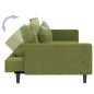 Schlafsofa 2-Sitzer mit 2 Kissen und Fußhocker Hellgrün Samt Schlafsofa 2-Sitzer mit 2 Kissen und Fußhocker Hellgrün Samt