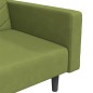 Schlafsofa 2-Sitzer mit 2 Kissen und Fußhocker Hellgrün Samt Schlafsofa 2-Sitzer mit 2 Kissen und Fußhocker Hellgrün Samt