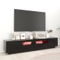 TV-Schrank mit LED-Leuchten Schwarz 200x35x40 cm TV-Schrank mit LED-Leuchten Schwarz 200x35x40 cm
