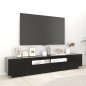 TV-Schrank mit LED-Leuchten Schwarz 200x35x40 cm TV-Schrank mit LED-Leuchten Schwarz 200x35x40 cm