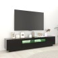 TV-Schrank mit LED-Leuchten Schwarz 200x35x40 cm TV-Schrank mit LED-Leuchten Schwarz 200x35x40 cm