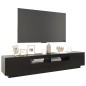 TV-Schrank mit LED-Leuchten Schwarz 200x35x40 cm TV-Schrank mit LED-Leuchten Schwarz 200x35x40 cm