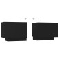 TV-Schrank mit LED-Leuchten Schwarz 200x35x40 cm TV-Schrank mit LED-Leuchten Schwarz 200x35x40 cm