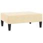 Schlafsofa 2-Sitzer mit 2 Kissen und Fußhocker Creme Samt Schlafsofa 2-Sitzer mit 2 Kissen und Fußhocker Creme Samt
