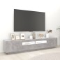 TV-Schrank mit LED-Leuchten Betongrau 200x35x40 cm TV-Schrank mit LED-Leuchten Betongrau 200x35x40 cm