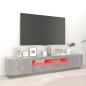 TV-Schrank mit LED-Leuchten Betongrau 200x35x40 cm TV-Schrank mit LED-Leuchten Betongrau 200x35x40 cm