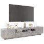 TV-Schrank mit LED-Leuchten Betongrau 200x35x40 cm TV-Schrank mit LED-Leuchten Betongrau 200x35x40 cm