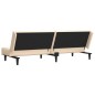 Schlafsofa 2-Sitzer mit Fußhocker Creme Samt Schlafsofa 2-Sitzer mit Fußhocker Creme Samt