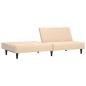 Schlafsofa 2-Sitzer mit Fußhocker Creme Samt Schlafsofa 2-Sitzer mit Fußhocker Creme Samt