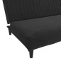 Schlafsofa 2-Sitzer mit Fußhocker Schwarz Samt Schlafsofa 2-Sitzer mit Fußhocker Schwarz Samt