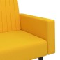 Schlafsofa 2-Sitzer mit Fußhocker Gelb Samt Schlafsofa 2-Sitzer mit Fußhocker Gelb Samt