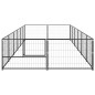 Hundezwinger Schwarz 12 m² Stahl Hundezwinger Schwarz 12 m² Stahl