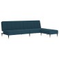 Schlafsofa 2-Sitzer mit Hocker Blau Samt Schlafsofa 2-Sitzer mit Hocker Blau Samt