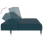 Schlafsofa 2-Sitzer mit Hocker Blau Samt Schlafsofa 2-Sitzer mit Hocker Blau Samt