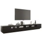 TV-Schrank mit LED-Leuchten Schwarz 300x35x40 cm TV-Schrank mit LED-Leuchten Schwarz 300x35x40 cm