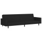 Schlafsofa 2-Sitzer mit Fußhocker Schwarz Samt Schlafsofa 2-Sitzer mit Fußhocker Schwarz Samt
