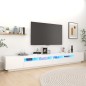 TV-Schrank mit LED-Leuchten Weiß 300x35x40 cm TV-Schrank mit LED-Leuchten Weiß 300x35x40 cm