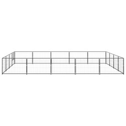 Hundezwinger Schwarz 20 m² Stahl